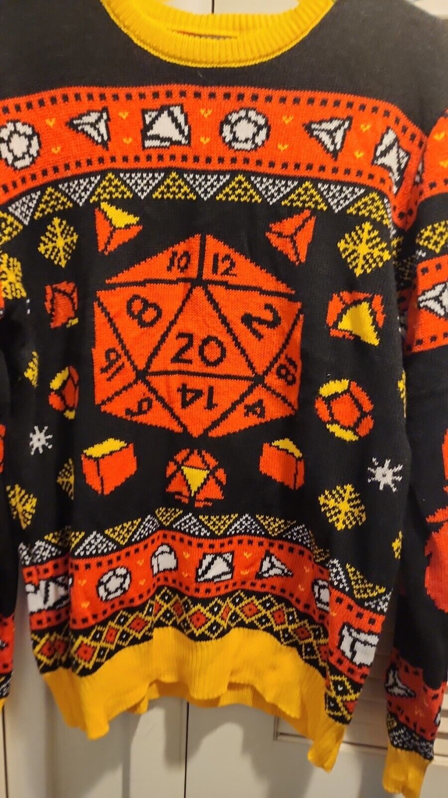 Dungeons And Dragons Ugly Christmas Sweater Mens M - L - Gamestop Xmas NEW