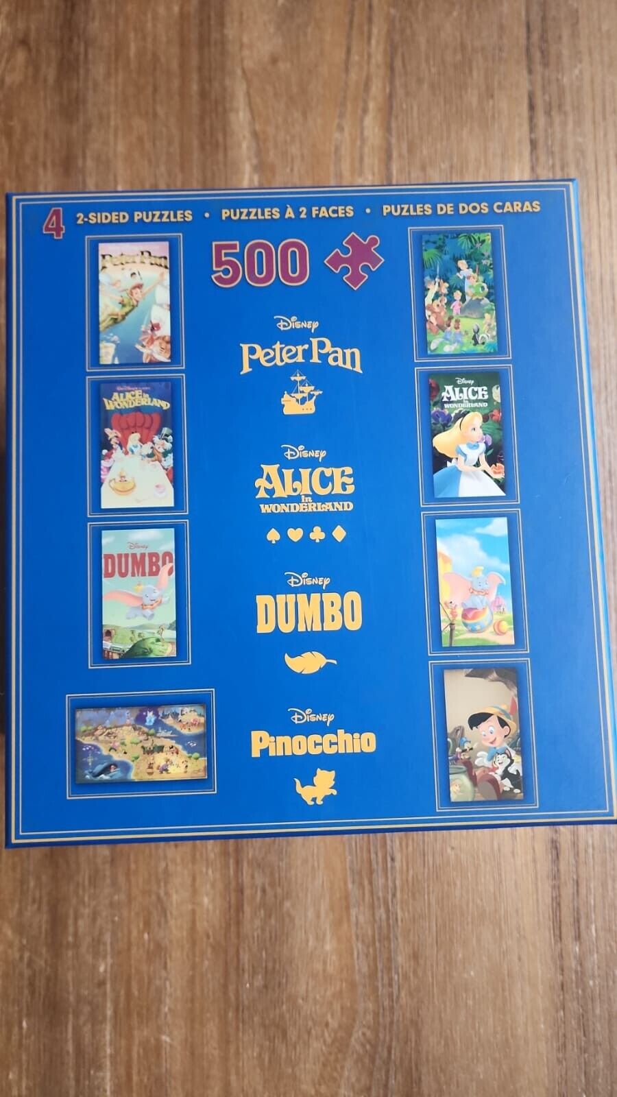 Disney Storybook 4-Pack Puzzle Set Pinocchio Dumbo Peter Pan Alice 500 Pcs Each