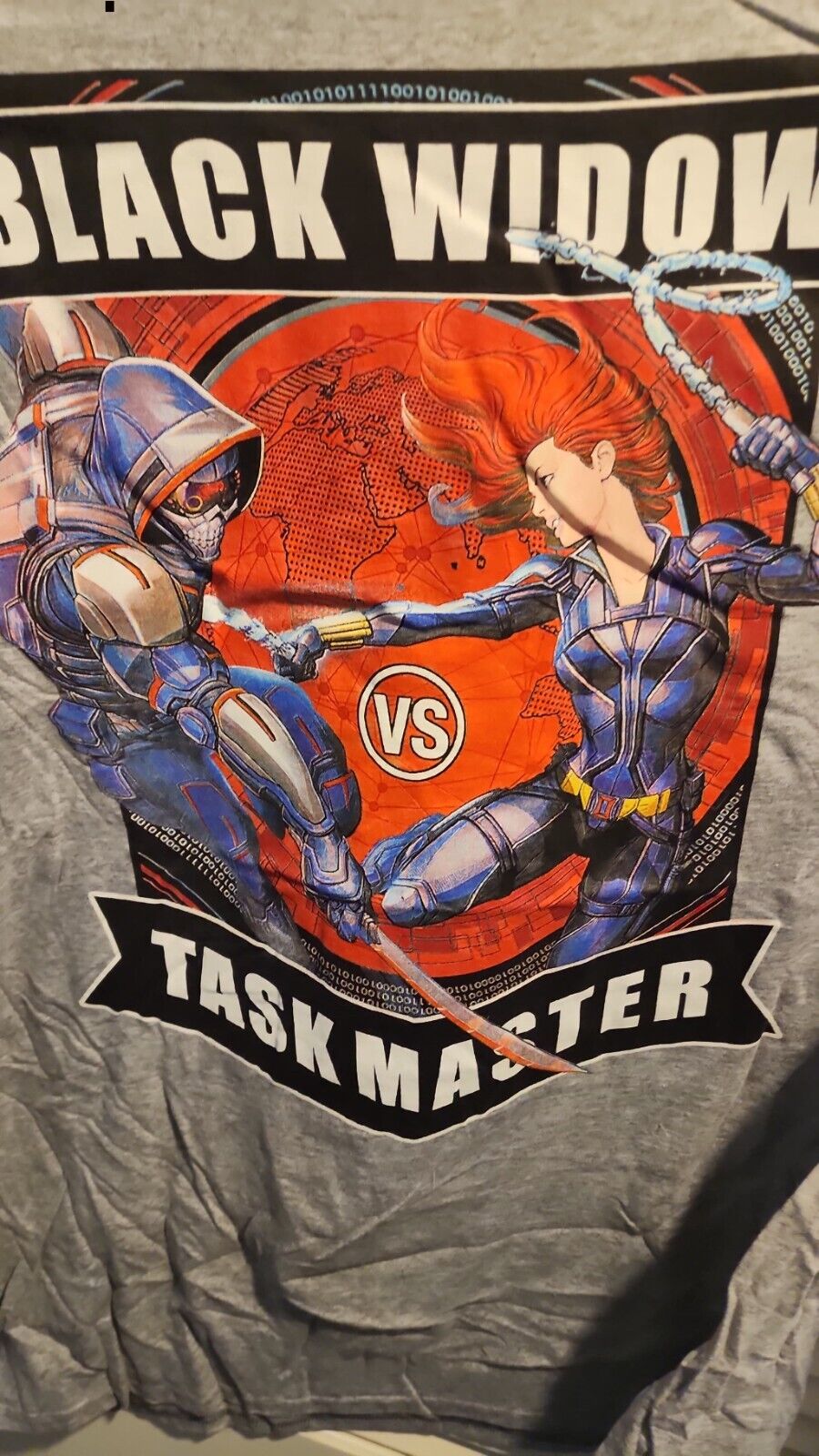 Men's Black Widow Marvel Rivals Logo T-Shirt Size XL, NWT