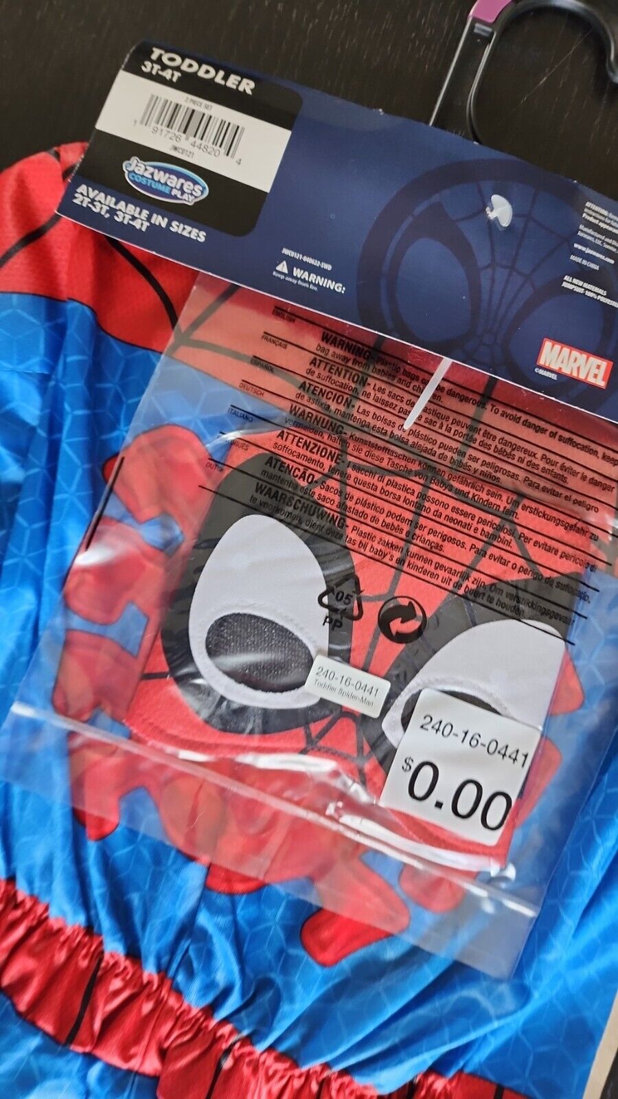 New SPIDERMAN Marvel Spidey & Amazing Friends 3T -4T Toddler Halloween Costume