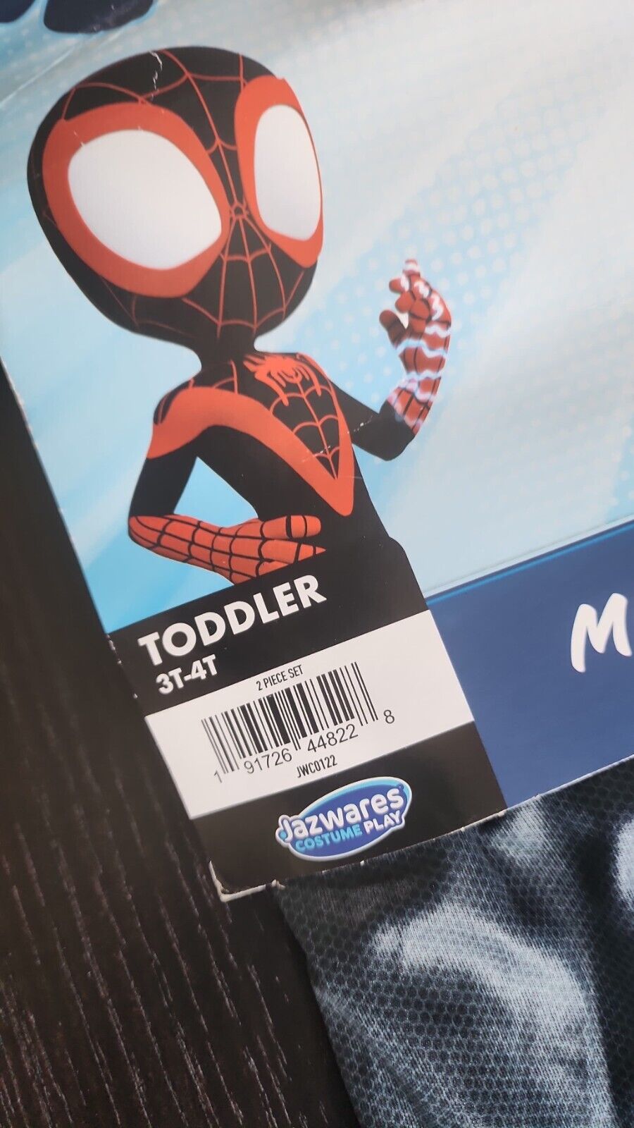 Spidey and his Amazing Friends Miles Morales Spider-Man Costume Toddler 3T-4T