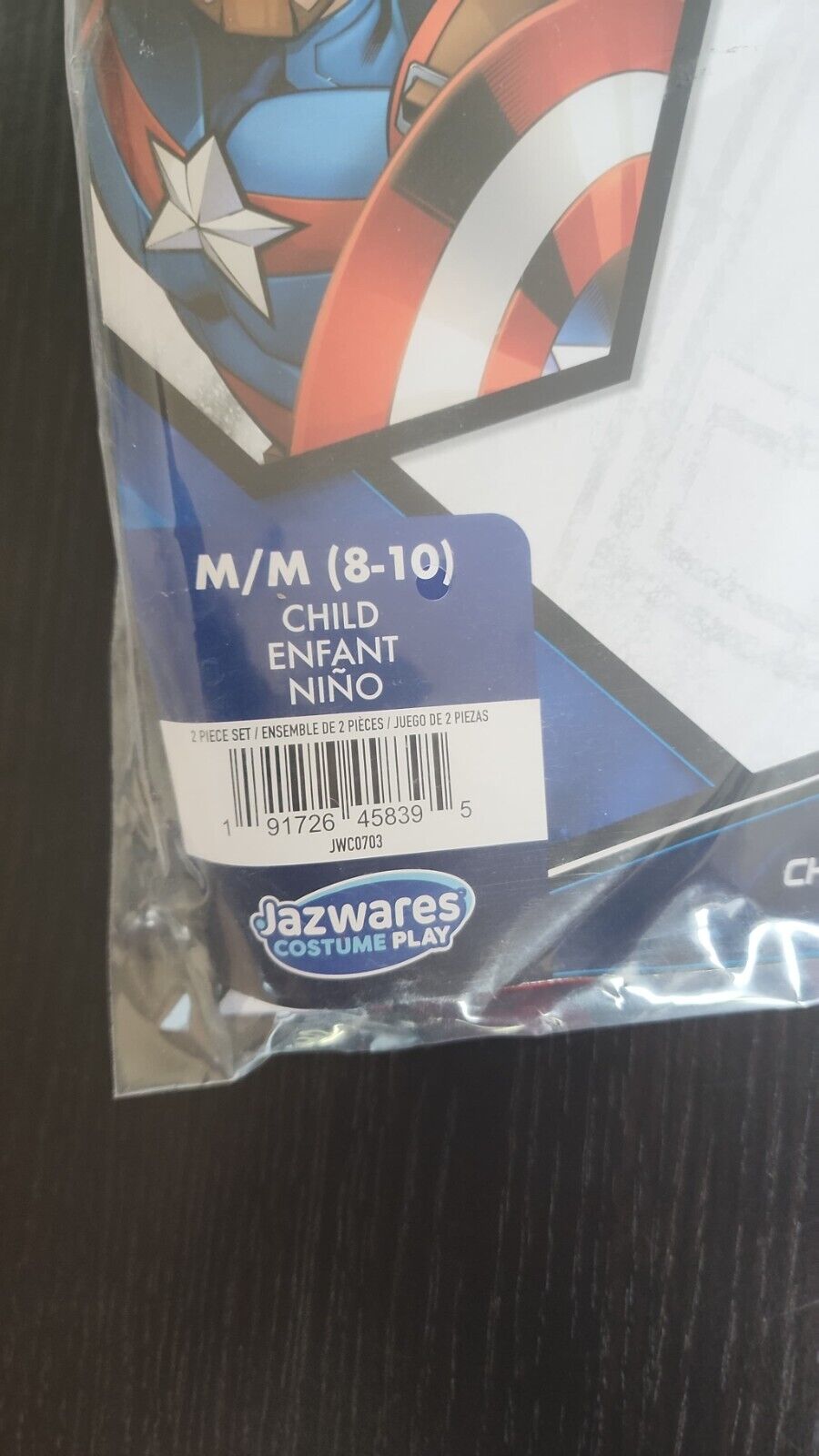 Jazwares Marvel Avengers Captain America Halloween Costume Medium 8-10