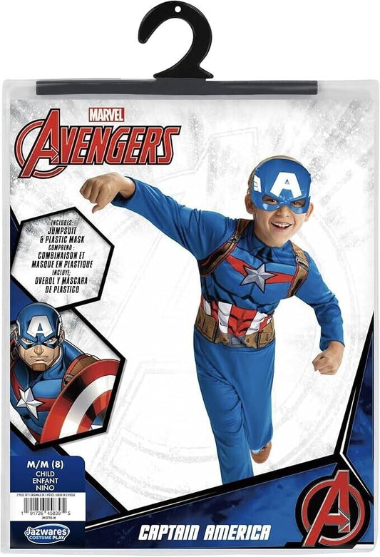 Jazwares Marvel Avengers Captain America Halloween Costume Medium 8-10