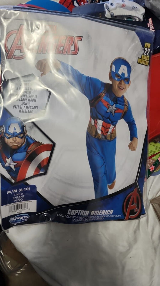 New Marvel Rivals Captain America Youth Size Medium Costume Ages 8-10