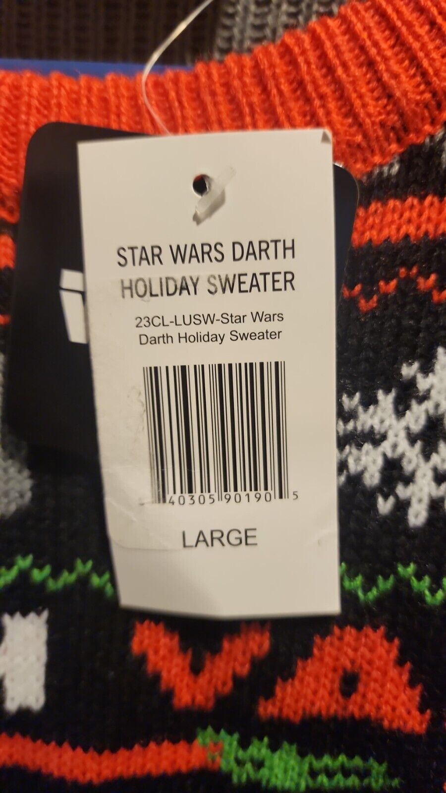NEW Star Wars Darth Vader Ugly Christmas Sweater Men's Size XL 2XL Holiday Knit