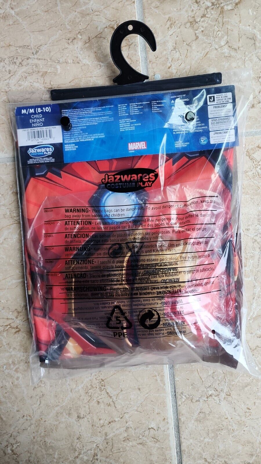 Iron Man Costume Avengers Marvel Medium 8-10