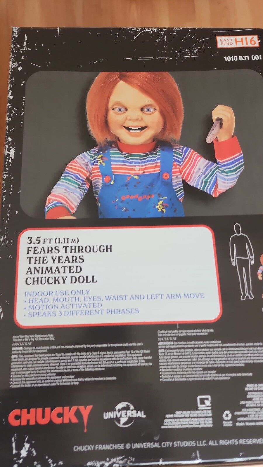New & Sealed Home Depot Halloween 3.5 FT Animated Chucky Doll