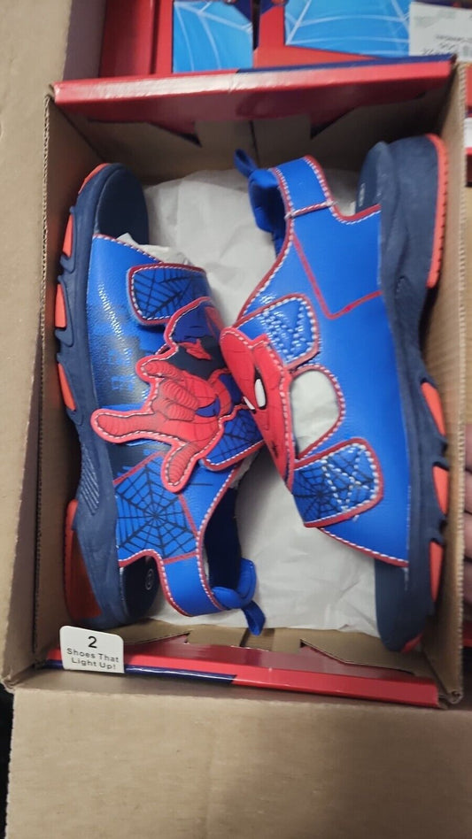 SPIDER-MAN Toddler Boys Sandals- Size  2