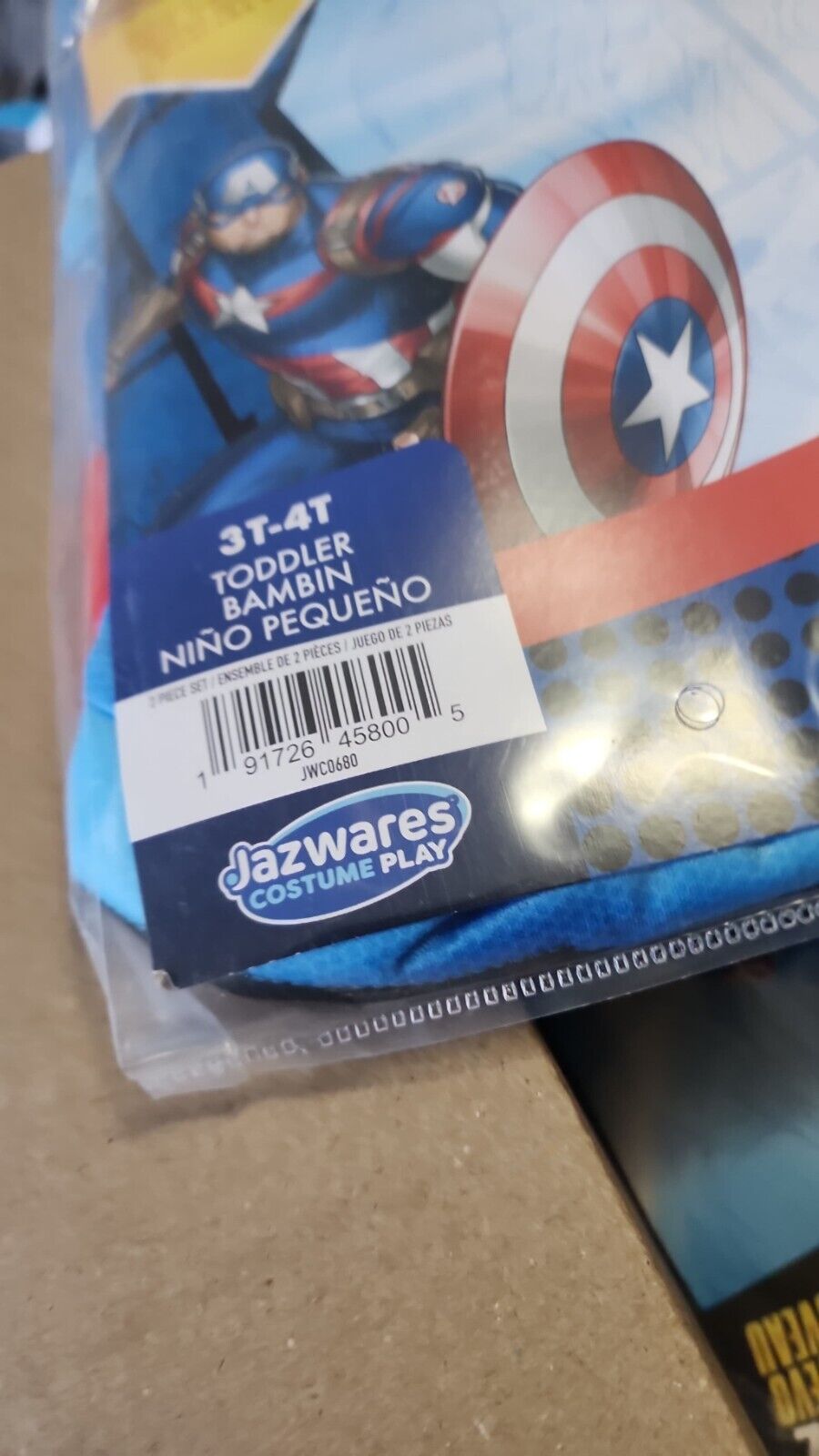 New Marvel Rivals Captain America Youth Size Medium Costume Ages 3T-4T