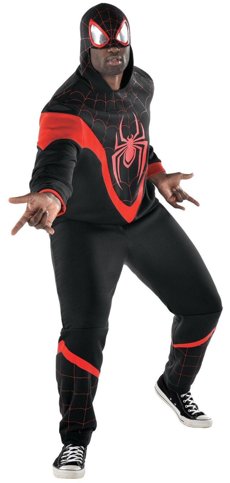 Miles Morales Jumpsuit Spiderman Costume Adult S, M, L, XXL
