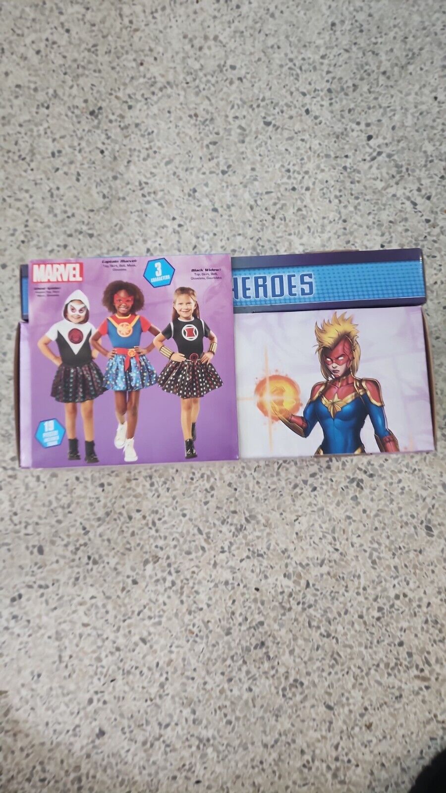 Rubie's Marvel Girl's Trunk Set (Captain Marvel, Ghost Spider, Black Widow), 4-6