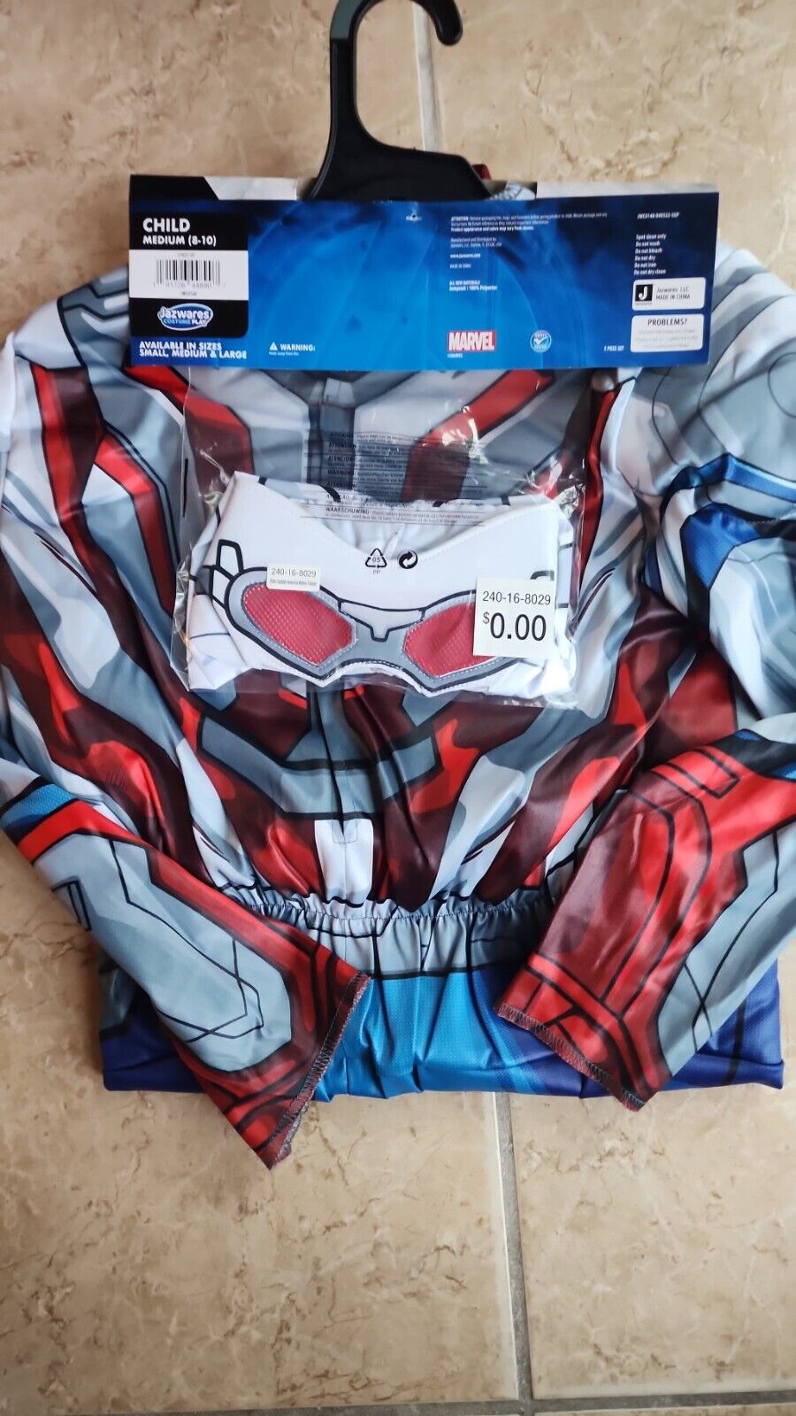 Captain America Child Costume Sam Wilson Medium 8-10