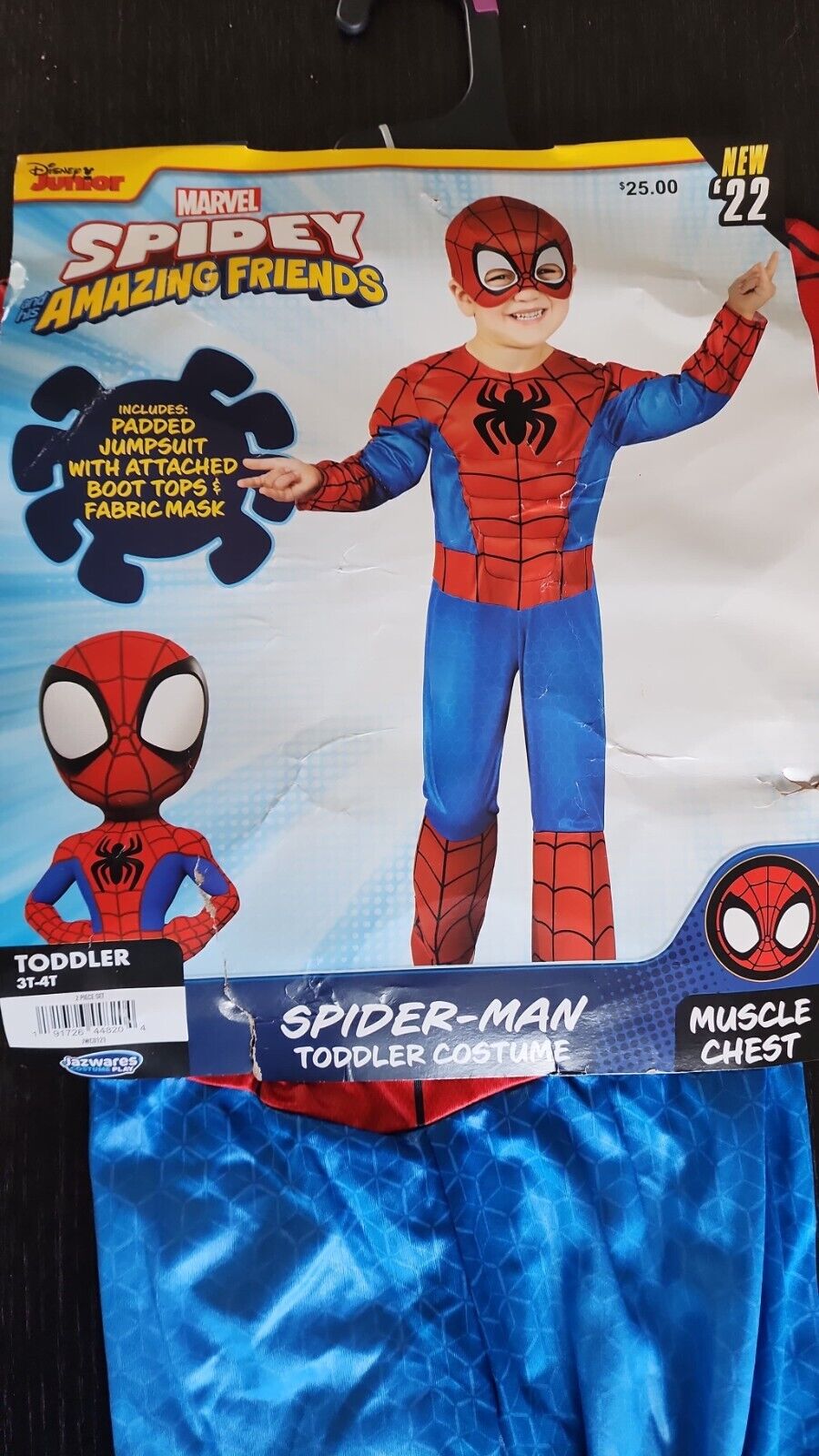 New SPIDERMAN Marvel Spidey & Amazing Friends 3T -4T Toddler Halloween Costume