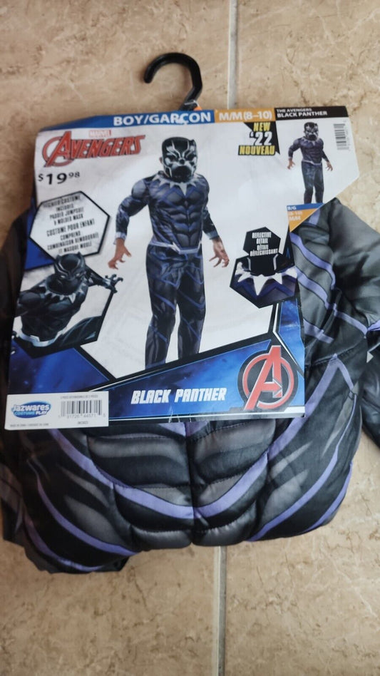 Black Panther Avengers Costume Boys Medium 8-10