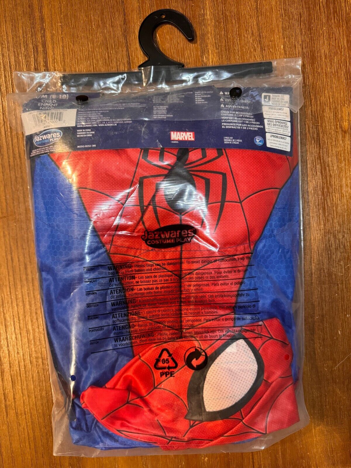 Kids' Child Marvel Spider-Man Halloween Costume Jumpsuit with Mask Medium 8 - 10