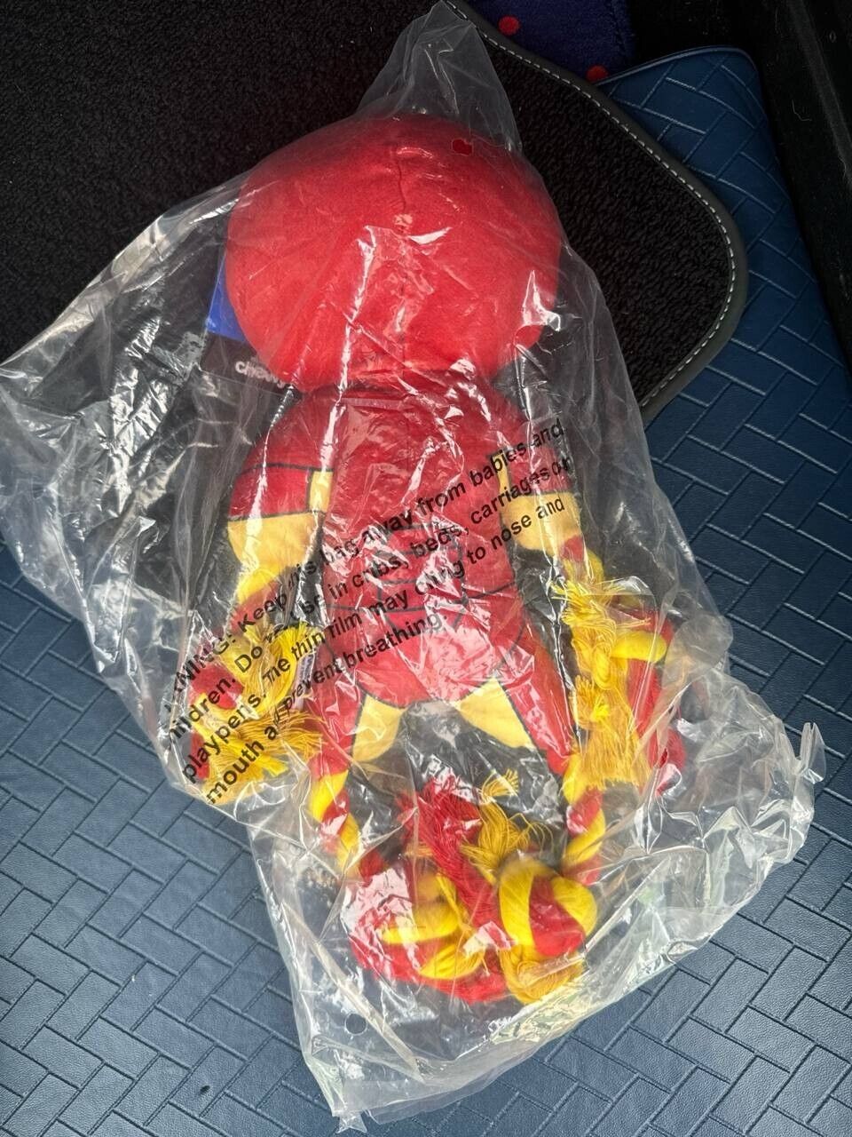 Marvel IRON MAN Rope Plush Squeeky Dog Pet Puppy Toy Perfect for Medium Dogs