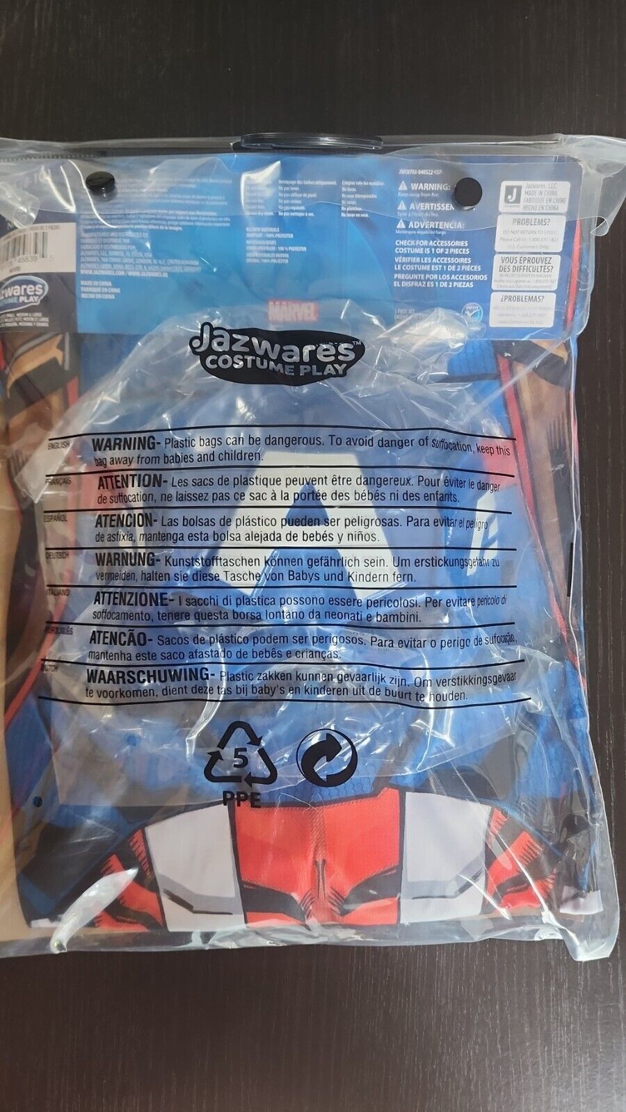 Jazwares Marvel Avengers Captain America Halloween Costume Medium 8-10