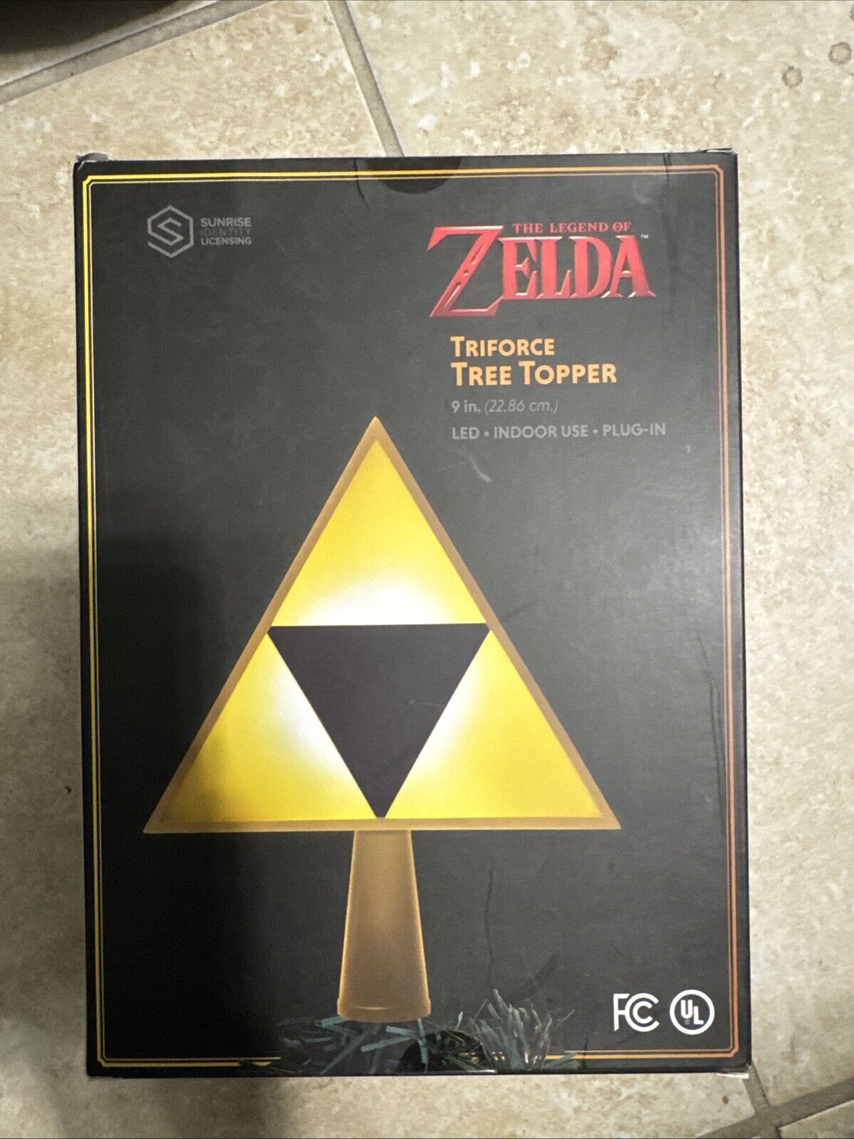 The Legend Of Zelda Triforce Link Light Up Christmas Tree Topper New Sealed
