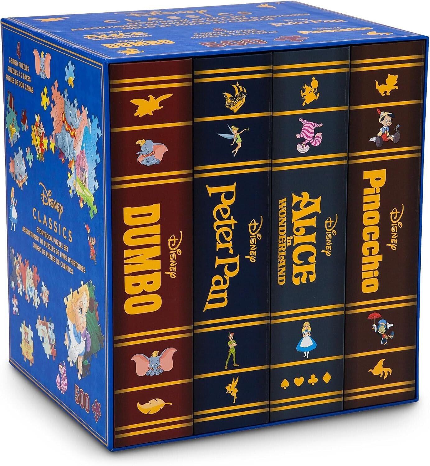 Disney Storybook 4-Pack Puzzle Set Pinocchio Dumbo Peter Pan Alice 500 Pcs Each