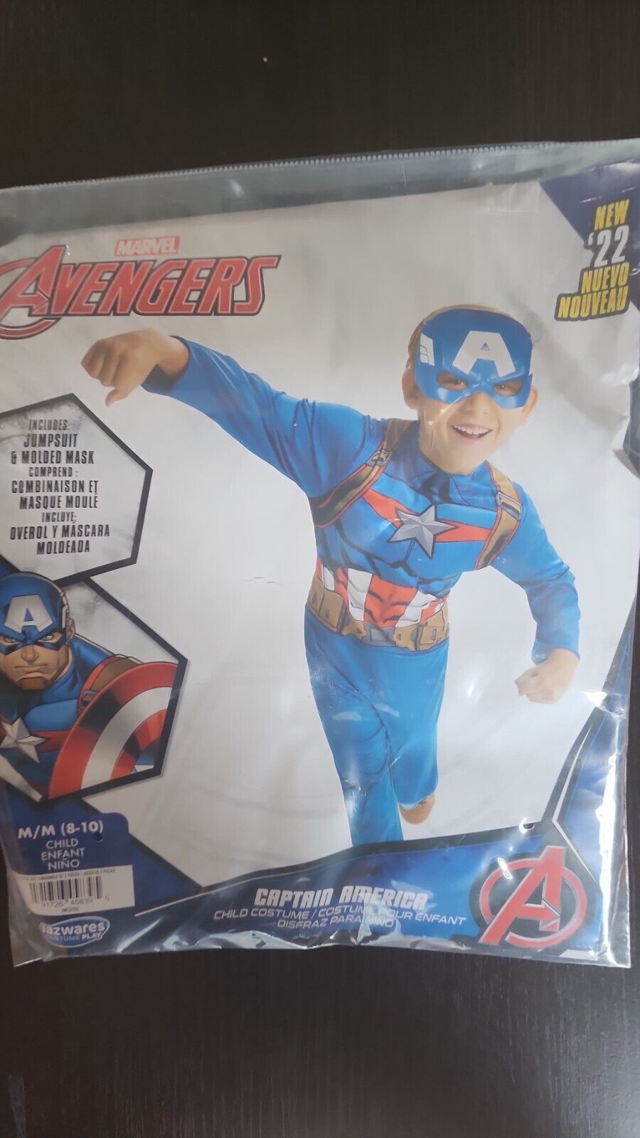 Jazwares Marvel Avengers Captain America Halloween Costume Medium 8-10