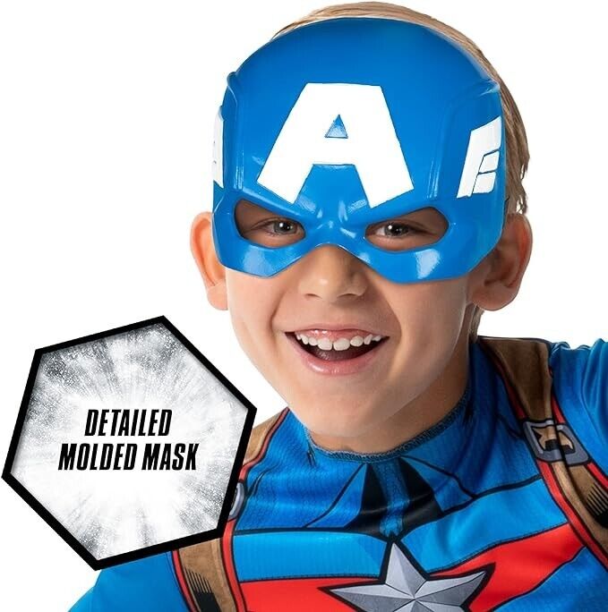 Jazwares Marvel Avengers Captain America Halloween Costume Medium 8-10