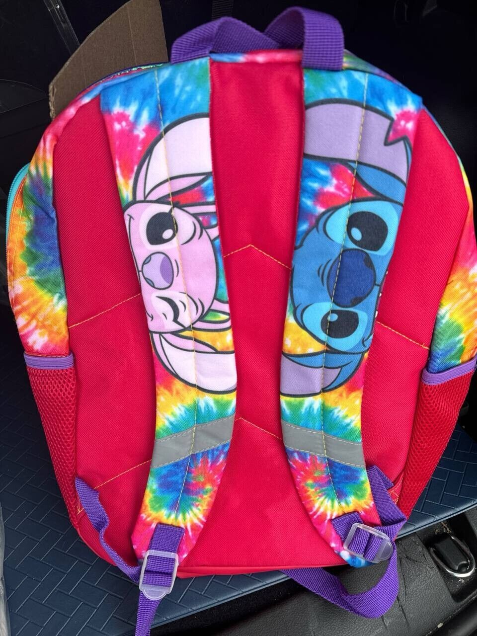 Disney Lilo and Stitch Kids 17 Multi-Color Tie-Dye Backpack Back To School Kids