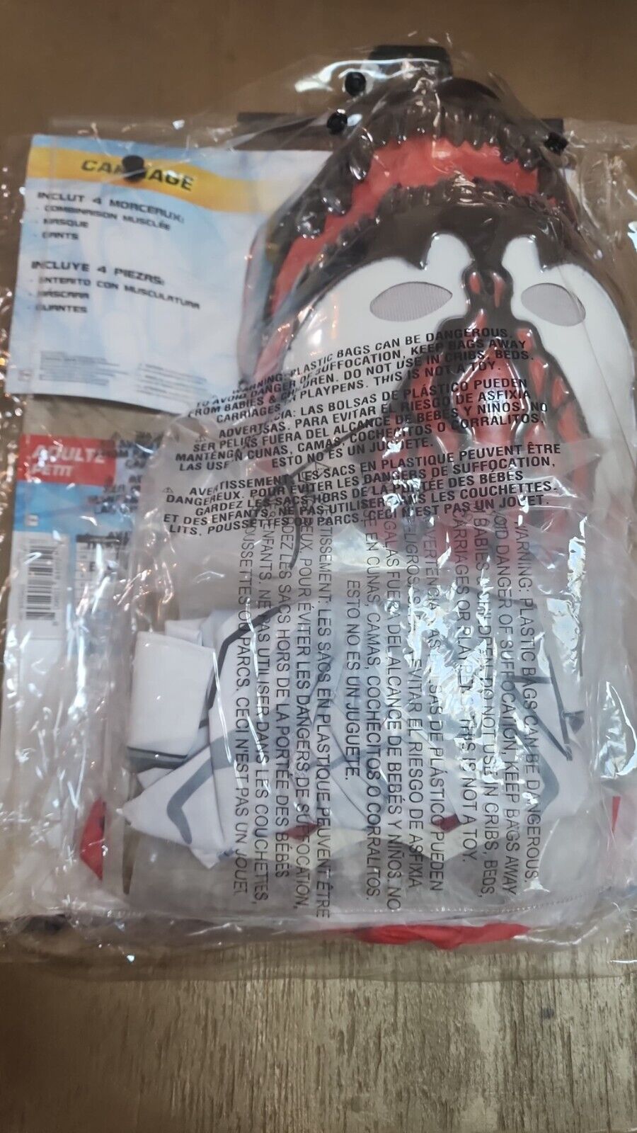 Men's Venom Carnage Muscle Costume Mask Gloves Spider-Man Marvel Adult XXL Plus
