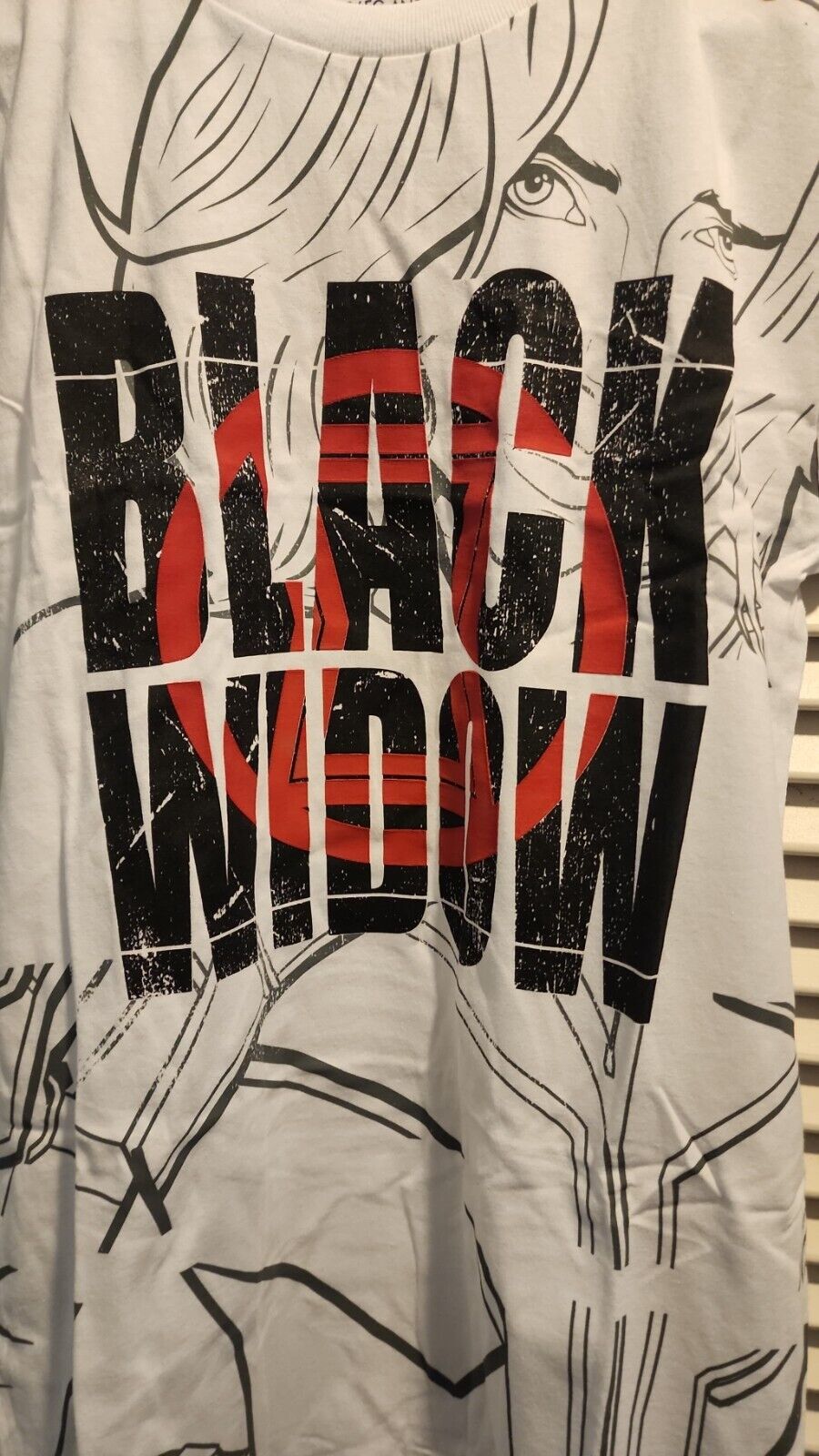 Men's Black Widow Marvel Rivals Logo T-Shirt Size 16 NWT