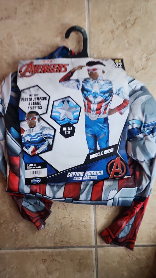 Captain America Child Costume Sam Wilson Medium 8-10