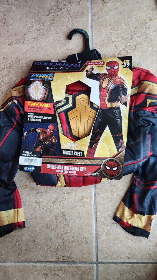 Spider-Man Integrated Suit Light up Childs Medium 8-10