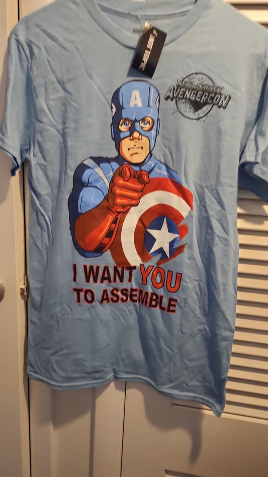 Men's Marvel Captain America Logo T-Shirt Size M L XL, NWT