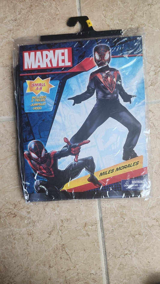 Marvel MILES MORALES SPIDER-MAN Halloween Costume Child Small 4-6