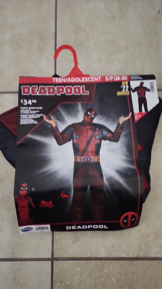 Men's Deadpool Costume Mask Marvel Rivals S/P Teen