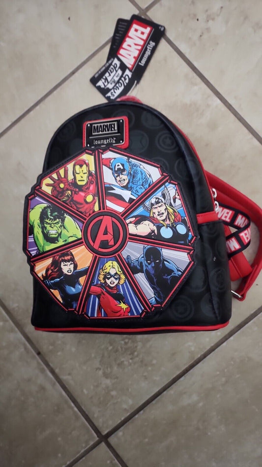 Loungefly Marvel Avengers 60th Anniversary Glow in The Dark Mini-Backpack NEW