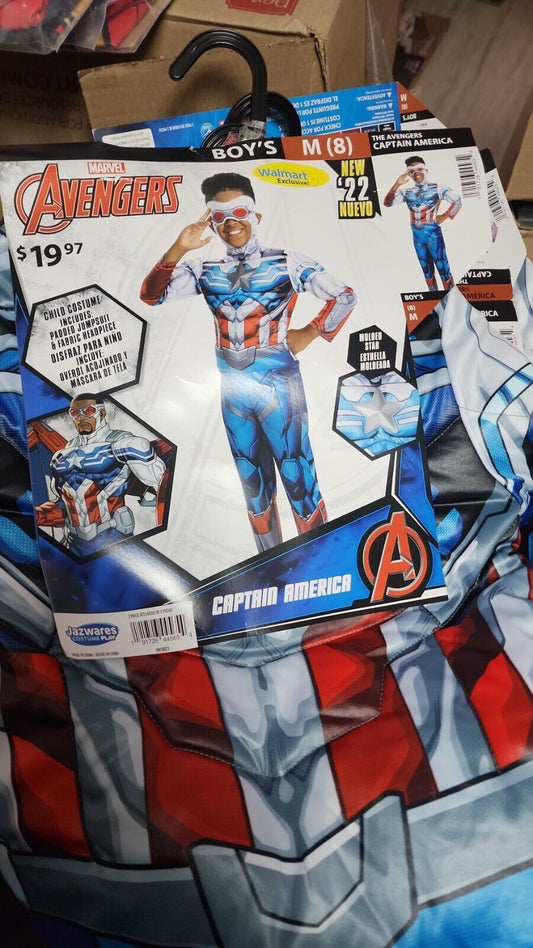 New Marvel Rivals Captain America Falcon Youth Size Medium Costume Ages 8